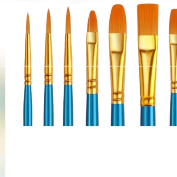 Paint Brushes 10 pieces Round Pointed Tip Artist Paintbrushes NWT - Picture 4 of 14